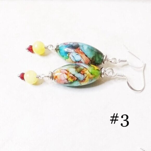 ๐๐๐ 3/$25!!! Colorful Tie-Dye Dangle Earrings! No 2 Pairs Are Ever Alike! - Picture 10 of 12